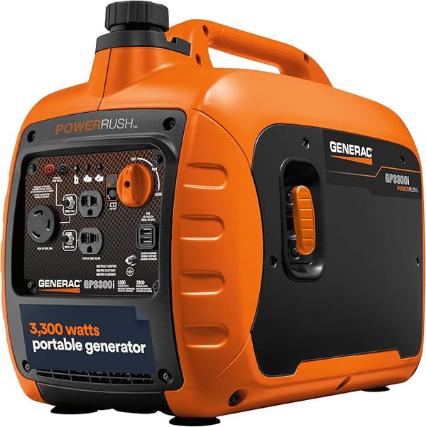 Generac 3,300-Watt Gas Powered Portable Inverter Generator